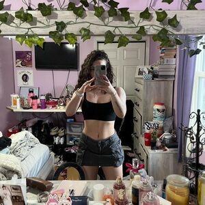 Garage Charcoal Cargo Skort